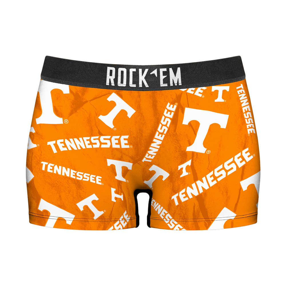 Rock 'Em Socks Women's Boy Shorts - Tennessee Volunteers - Logo All-Over — main product shot