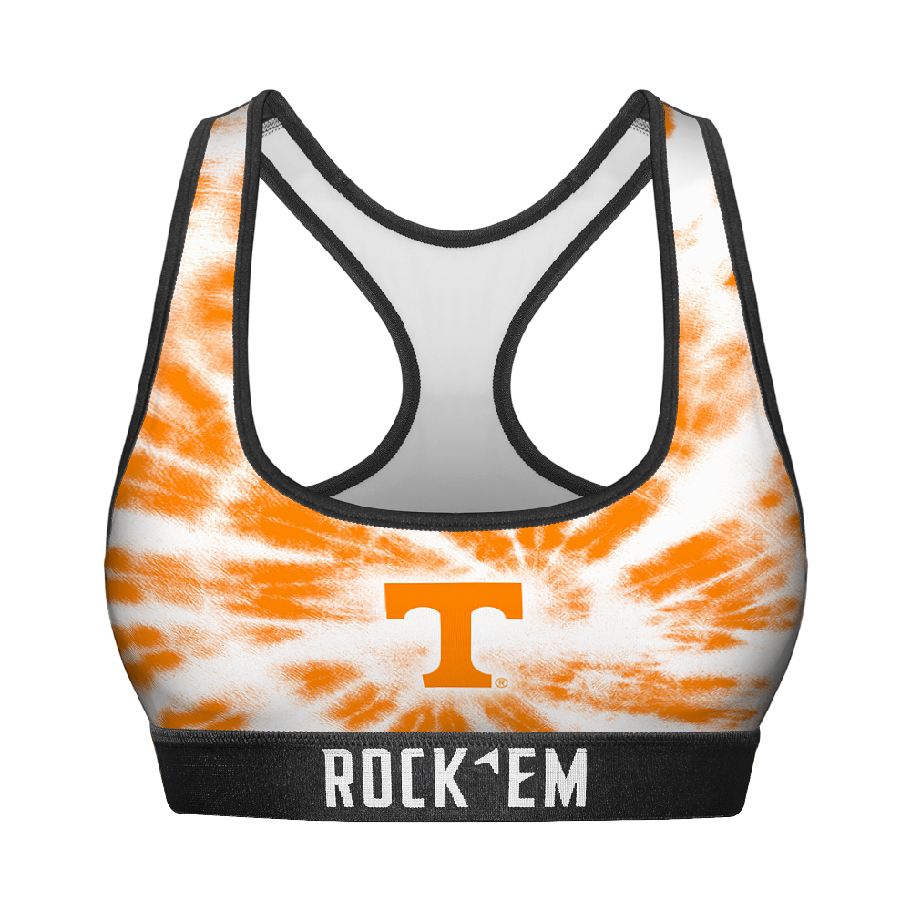 Rock 'Em Socks Women's Sports Bra - Tennessee Volunteers - Team Tie Dye — main product shot