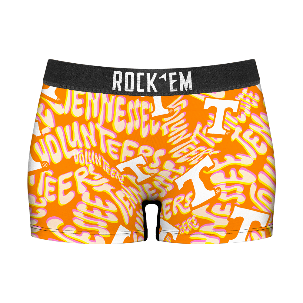 Rock 'Em Socks Women's Boy Shorts - Tennessee Volunteers - Twisted Wordmark — main product shot