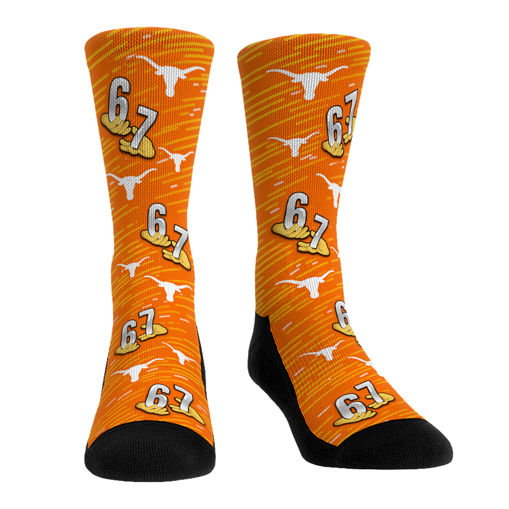 Rock 'Em Socks Rock 'Em Socks Texas Longhorns - Six Seven All-Over — main product shot