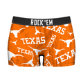 Rock 'Em Socks Women's Boy Shorts - Texas Longhorns - Logo All-Over — main product shot