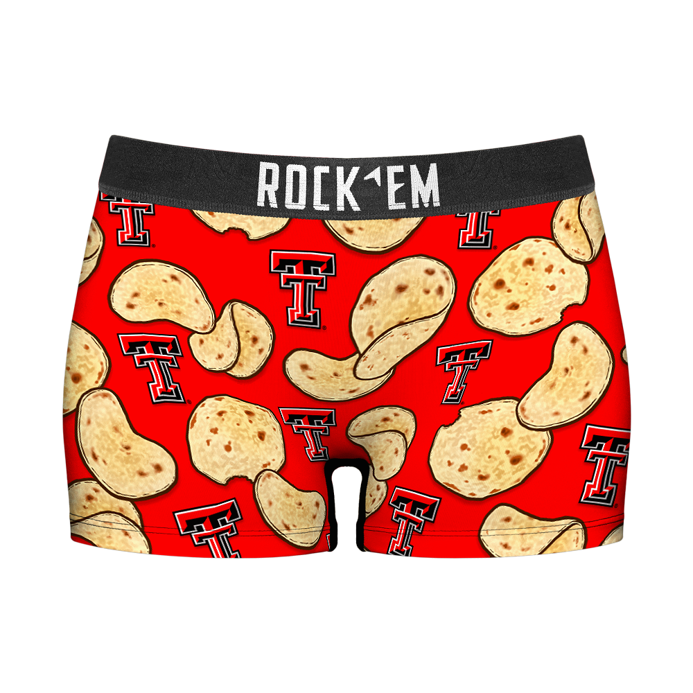 Rock 'Em Socks Women's Boy Shorts - Texas Tech Red Raiders - Tortillas All-Over — main product shot