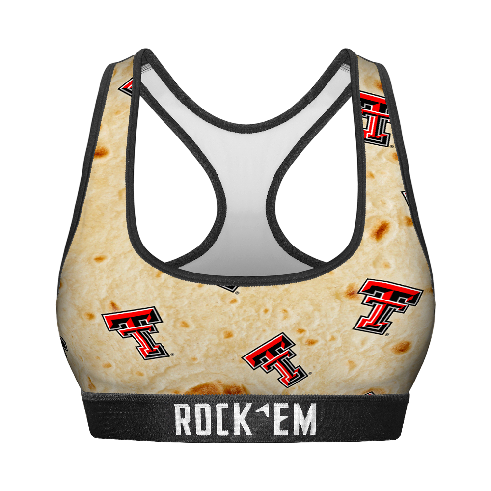 Rock 'Em Socks Women's Sports Bra - Texas Tech Red Raiders - Full Tortilla — main product shot