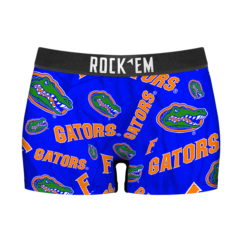 Rock 'Em Socks Women's Boy Shorts - Florida Gators - Logo All-Over — main product shot