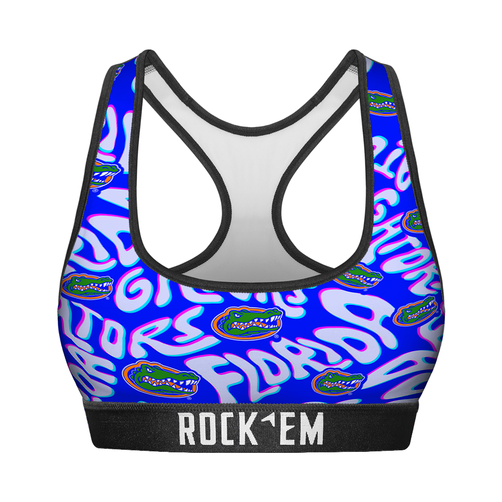 Rock 'Em Socks Women's Sports Bra - Florida Gators - Twisted Wordmark — main product shot