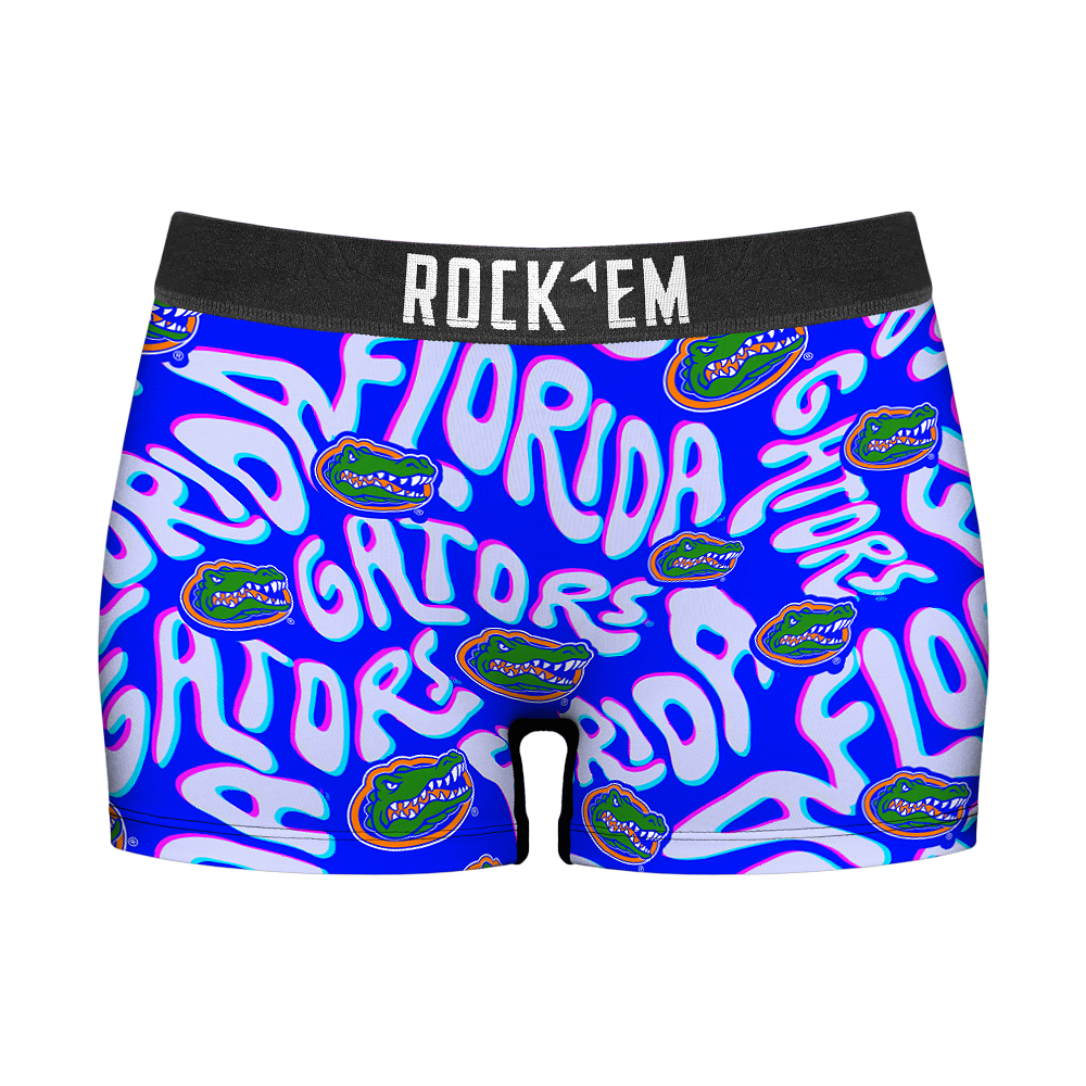 Rock 'Em Socks Women's Boy Shorts - Florida Gators - Twisted Wordmark — main product shot