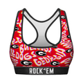 Rock 'Em Socks Women's Sports Bra - Georgia Bulldogs - Twisted Wordmark — main product shot