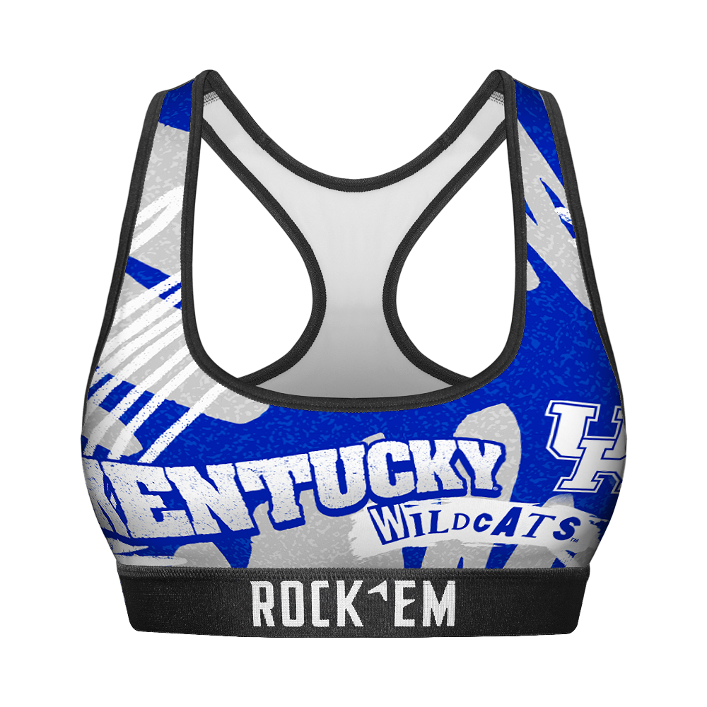 Rock 'Em Socks Women's Sports Bra - Kentucky Wildcats - Team Blast — main product shot