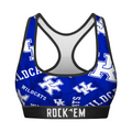 Rock 'Em Socks Women's Sports Bra - Kentucky Wildcats - Logo All-Over — main product shot