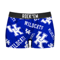 Rock 'Em Socks Women's Boy Shorts - Kentucky Wildcats - Logo All-Over — main product shot