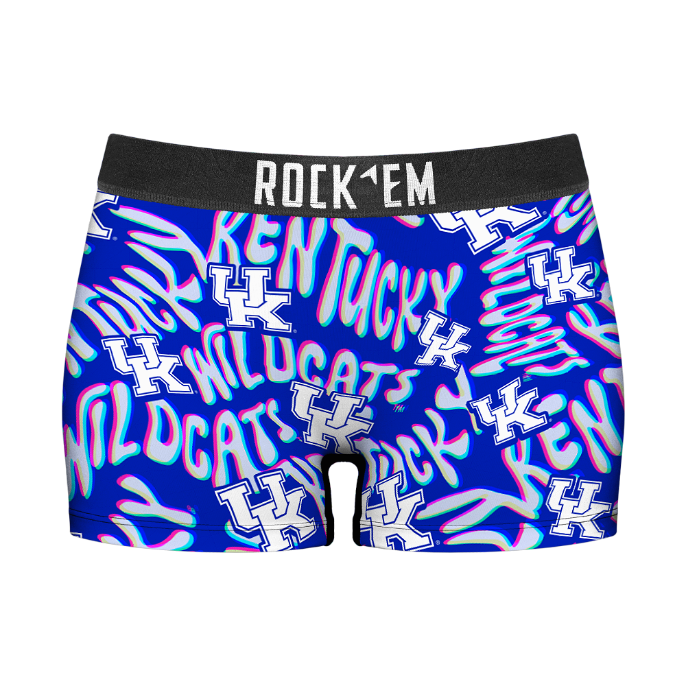Rock 'Em Socks Women's Boy Shorts - Kentucky Wildcats - Twisted Wordmark — main product shot