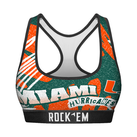 Rock 'Em Socks Women's Sports Bra - Miami Hurricanes - Team Blast