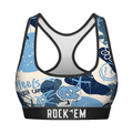 Rock 'Em Socks Women's Sports Bra - North Carolina Tar Heels - Graffiti — main product shot