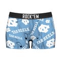 Rock 'Em Socks Women's Boy Shorts - North Carolina Tar Heels - Logo All-Over — main product shot