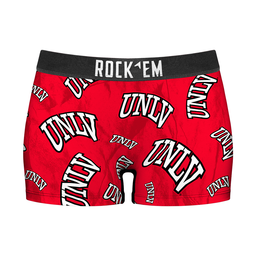 Rock 'Em Socks Rock 'Em Socks Women's Boy Shorts - UNLV Rebels - Logo All-Over — main product shot