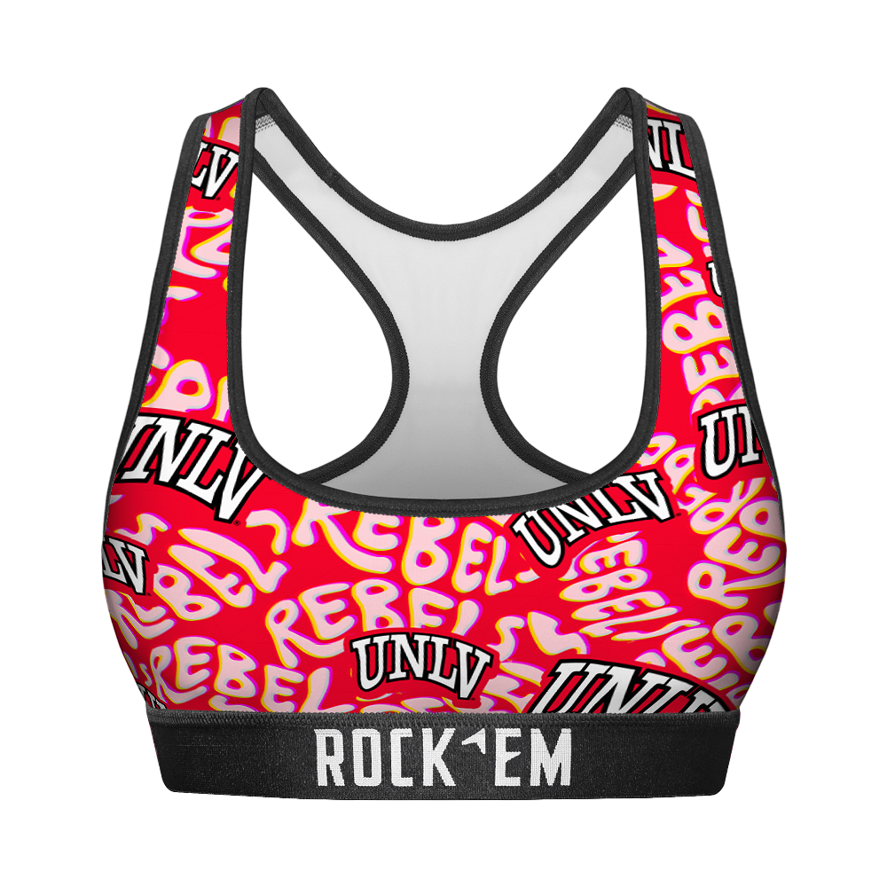Rock 'Em Socks Women's Sports Bra - UNLV Rebels - Twisted Wordmark — main product shot