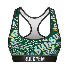 Rock 'Em Socks Women's Sports Bra - USF Bulls - Twisted Wordmark