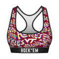 Rock 'Em Socks Women's Sports Bra - Virginia Tech Hokies - Twisted Wordmark — main product shot