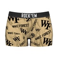 Rock 'Em Socks Women's Boy Shorts - Wake Forest Demon Deacons - Logo All-Over — main product shot