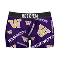 Rock 'Em Socks Women's Boy Shorts - Washington Huskies - Logo All-Over — main product shot