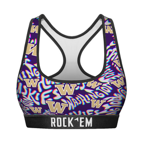 Women's Sports Bra - Washington Huskies - Twisted Wordmark