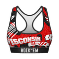 Rock 'Em Socks Women's Sports Bra - Wisconsin Badgers - Team Blast — main product shot