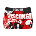 Rock 'Em Socks Women's Boy Shorts - Wisconsin Badgers - Team Blast — main product shot