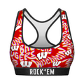 Rock 'Em Socks Women's Sports Bra - Wisconsin Badgers - Twisted Wordmark — main product shot
