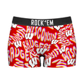 Rock 'Em Socks Women's Boy Shorts - Wisconsin Badgers - Twisted Wordmark — main product shot