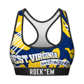 Rock 'Em Socks Women's Sports Bra - West Virginia Mountaineers - Team Blast — main product shot