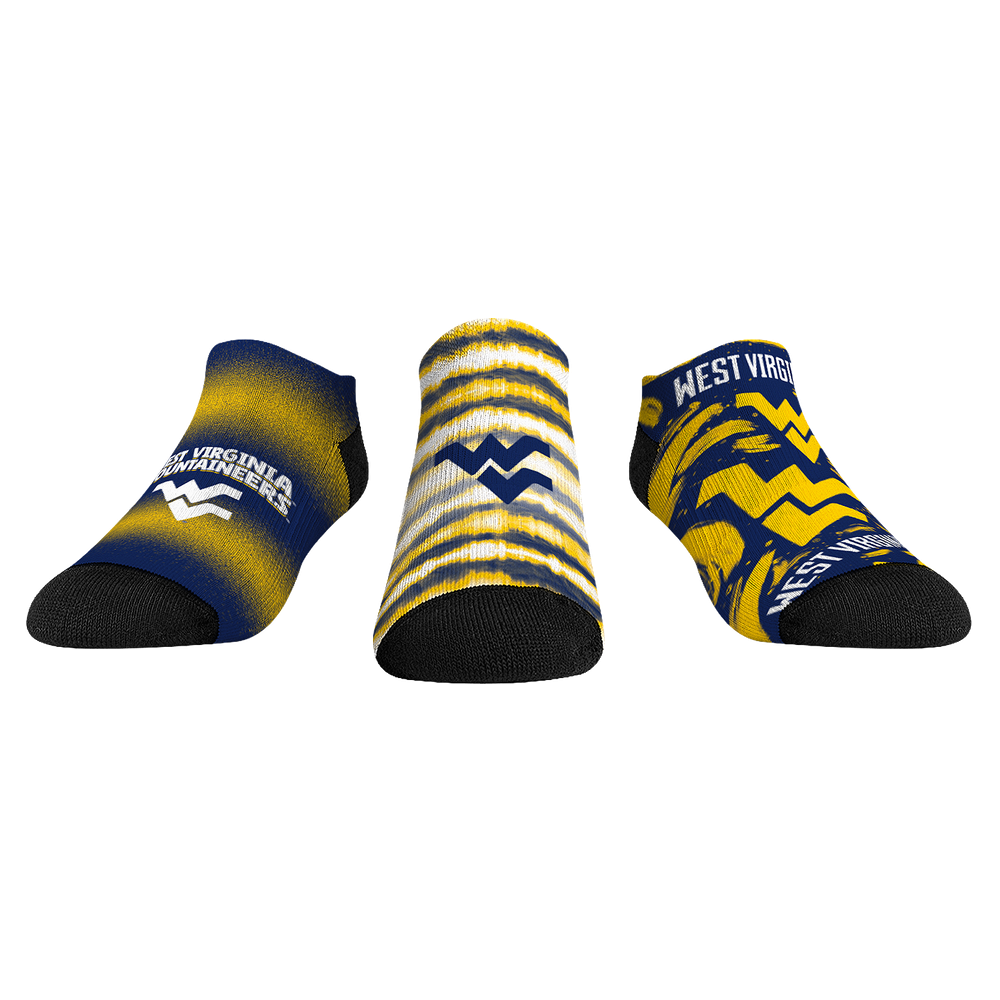 Rock 'Em Socks West Virginia Mountaineers - Low Cut  - Make Some Noise (3-Pack) — main product shot