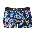 Rock 'Em Socks Women's Boy Shorts - West Virginia Mountaineers - Twisted Wordmark — main product shot
