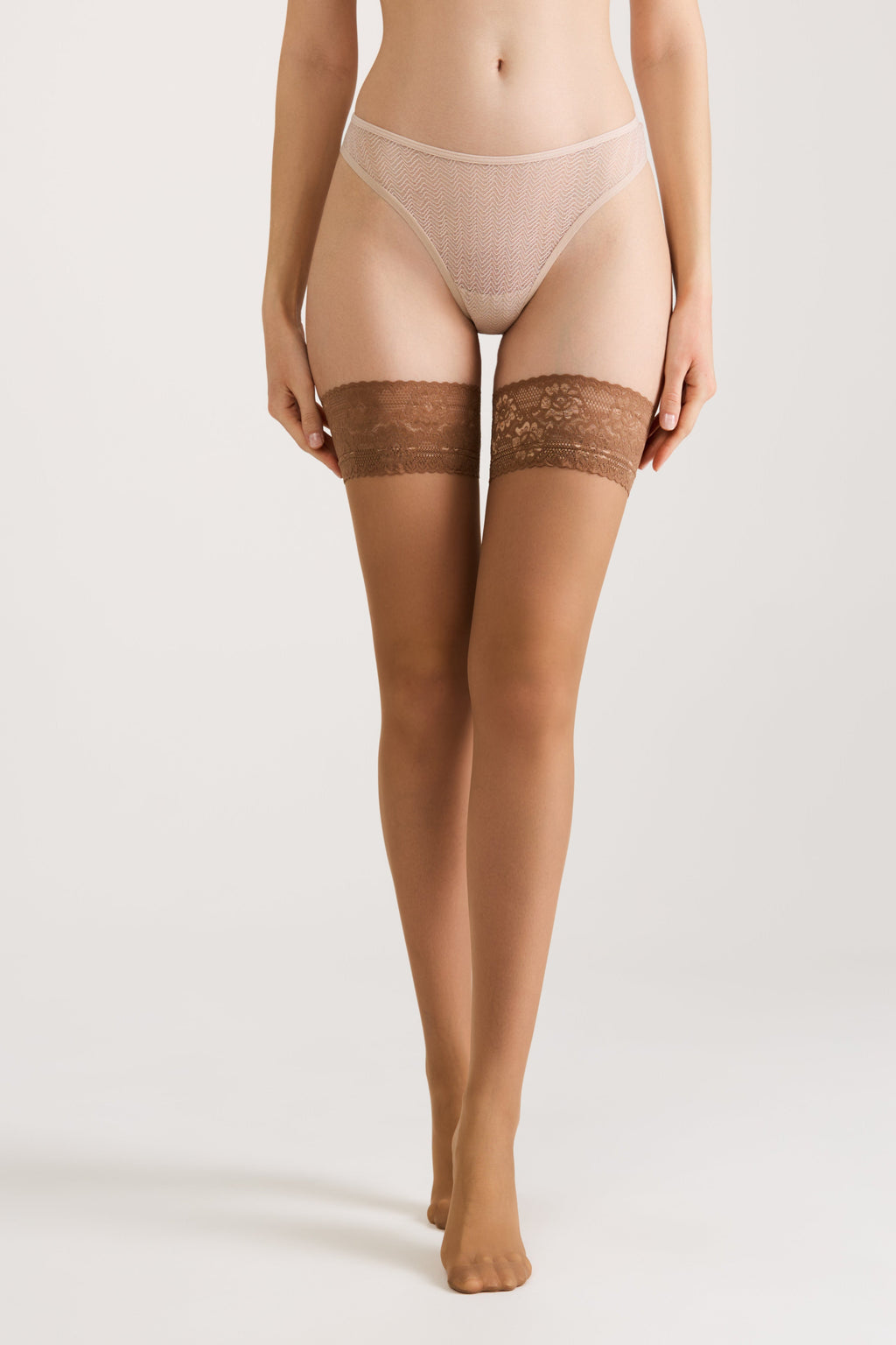TheRanok.com Stockings Conte Class 12 Den - Silicone Lace Top — detail close-up