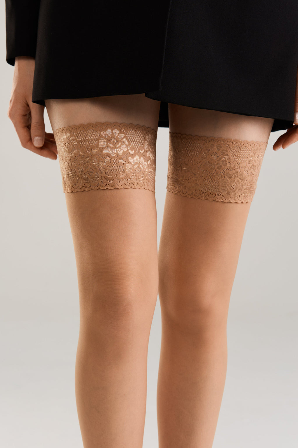 TheRanok.com Stockings Conte Class 40 Den - Silicone Lace Top — fabric or material detail