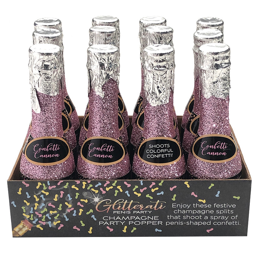 Love Spark Cove | Intimate Apparel, Pleasure Shop & Free Shipping Glitterati Champagne Confetti Poppers Display of 12 — main 