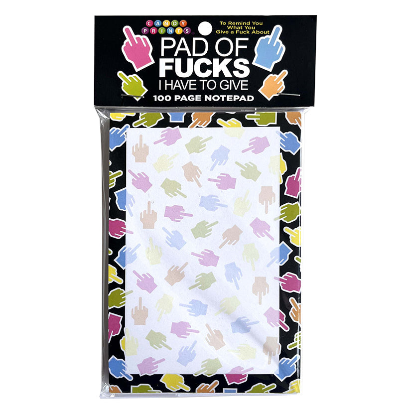 Love Spark Cove | Intimate Apparel, Pleasure Shop & Free Shipping Pad of Fucks I Have to Give Notepad — main product shot