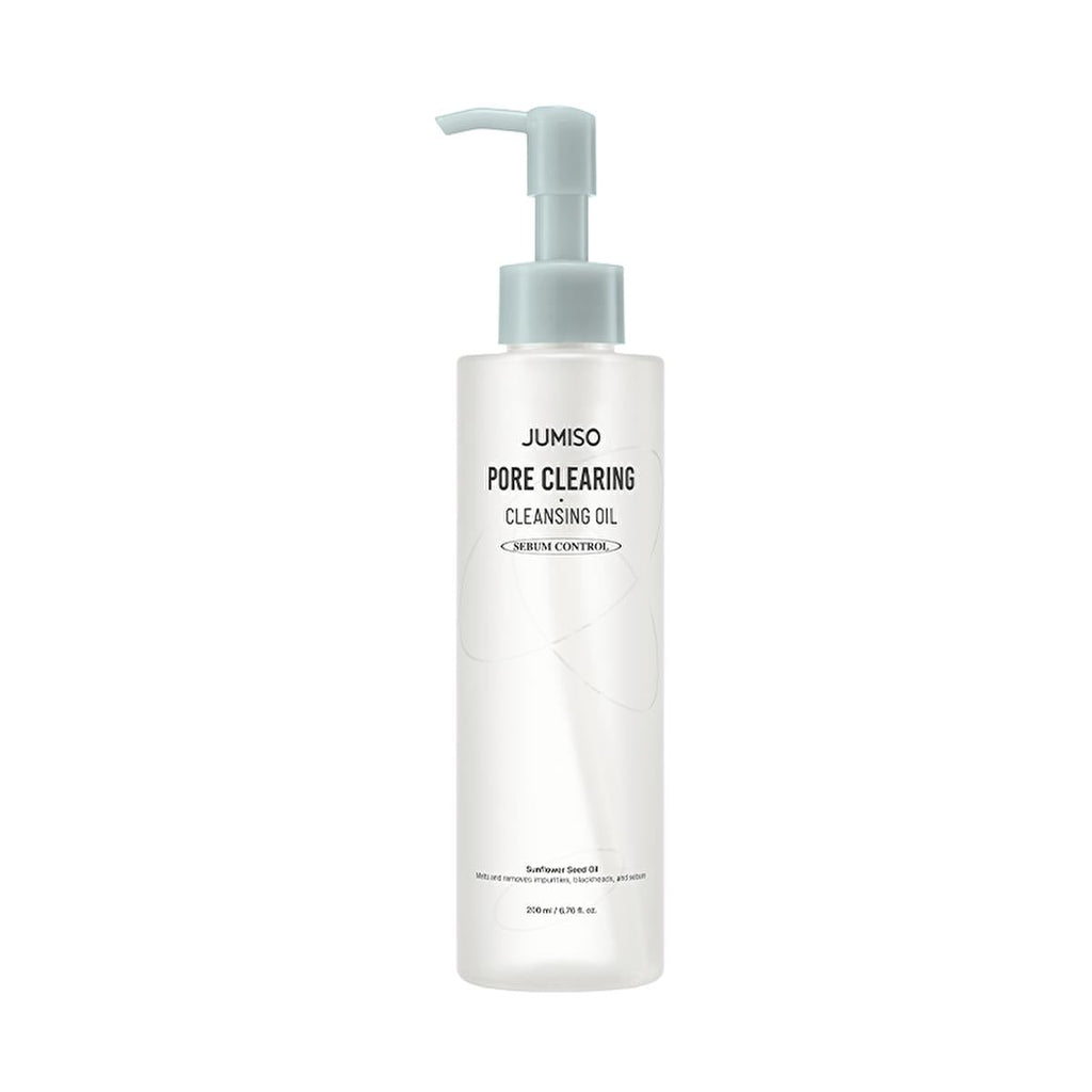 Jumiso Pore Cleansing Oil 200ml - Gentle Facial Cleanser for All Skin Types, Removes Sebum & Impurities, Sunflower Oil Infused