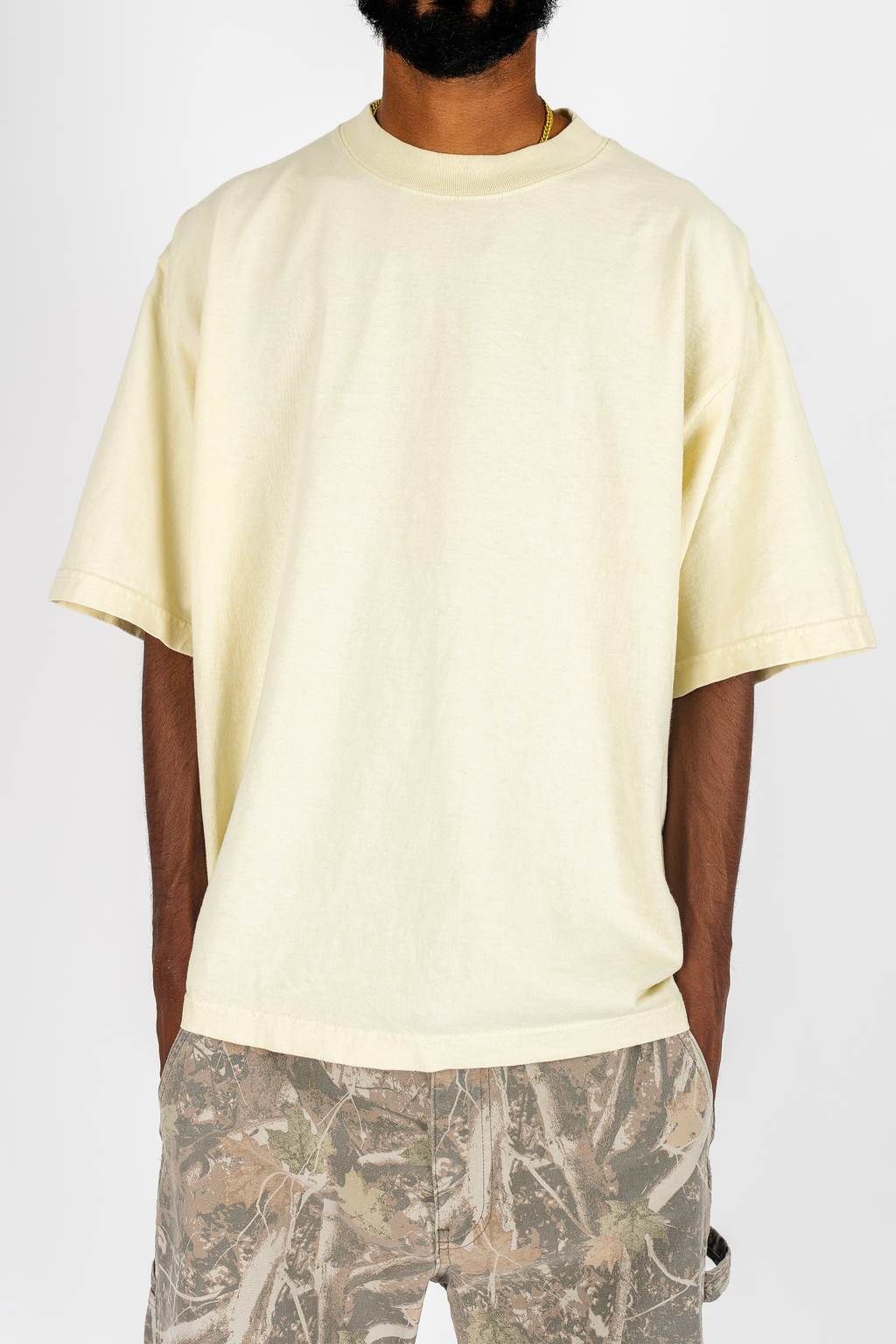Superline Garment Dye Drop Shoulder Shirt — comparison shot