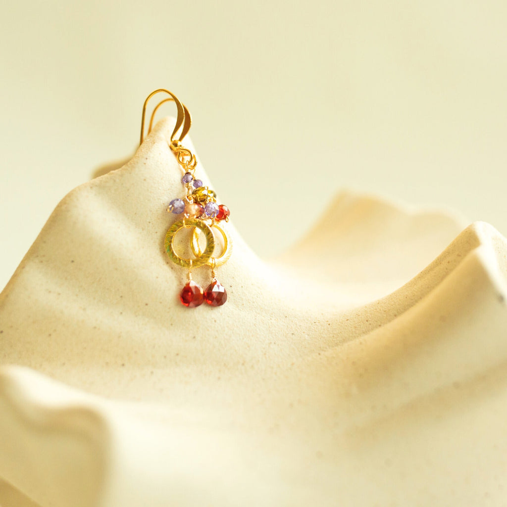 Pink Tourmaline Solara Earrings