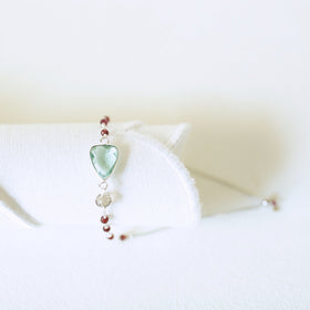 PARKEN JEWELRY Green Amethyst Silver Isla Bracelet