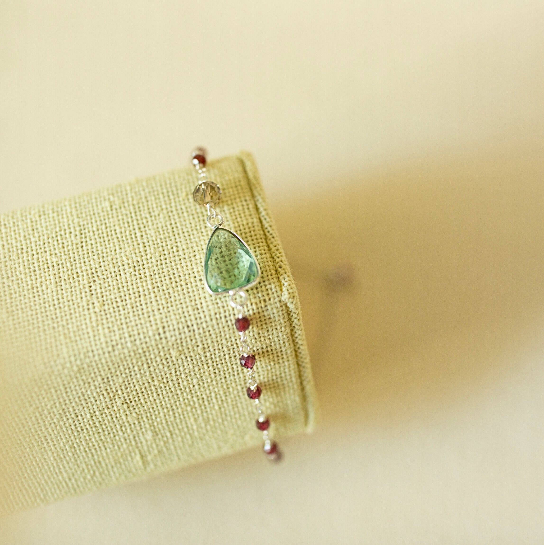 PARKEN JEWELRY Green Amethyst Gold Isla Bracelet — bracelets category context