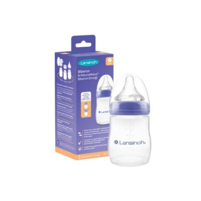 Lansinoh Natural Wave Baby Bottle - BPA-Free, Anti-Colic, 5.41 fl oz