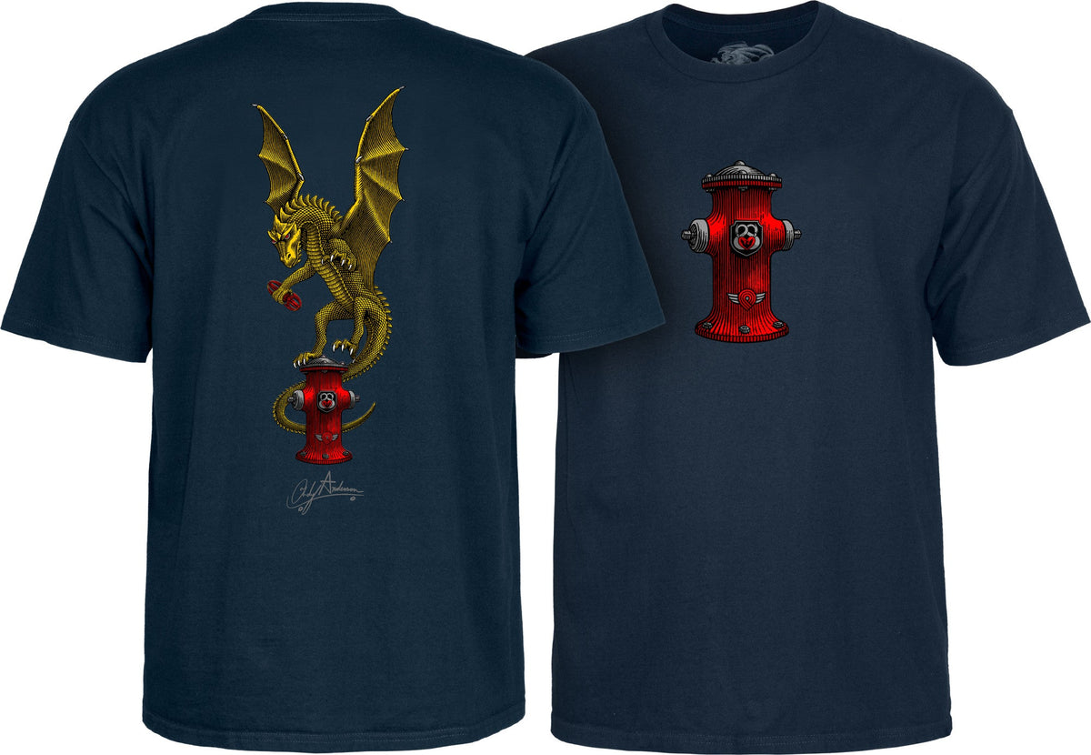 Powell Peralta Andy Anderson Vajra T-shirt - Navy by Skates USA