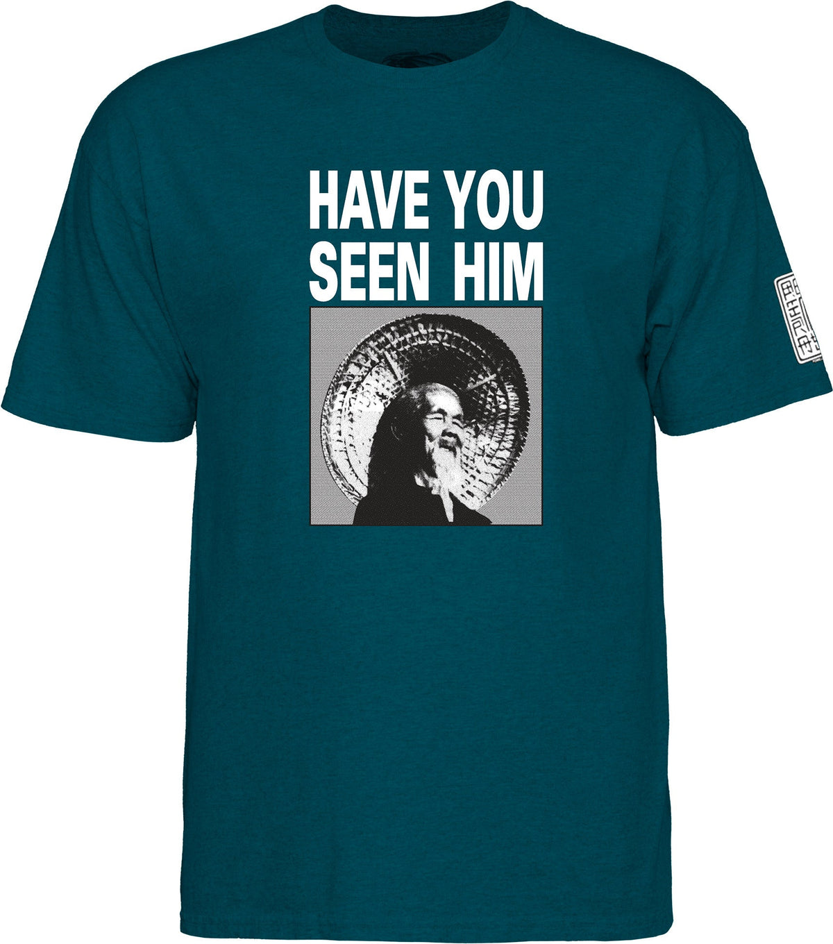 Powell Peralta Have You Seen Him T-shirt - Midnight Teal, Blue, detail view