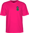 Powell Peralta Chris Hiett Skull T-shirt - Hot Pink