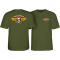 Powell Peralta Winged Ripper T-shirt - Military Green by Skates USA