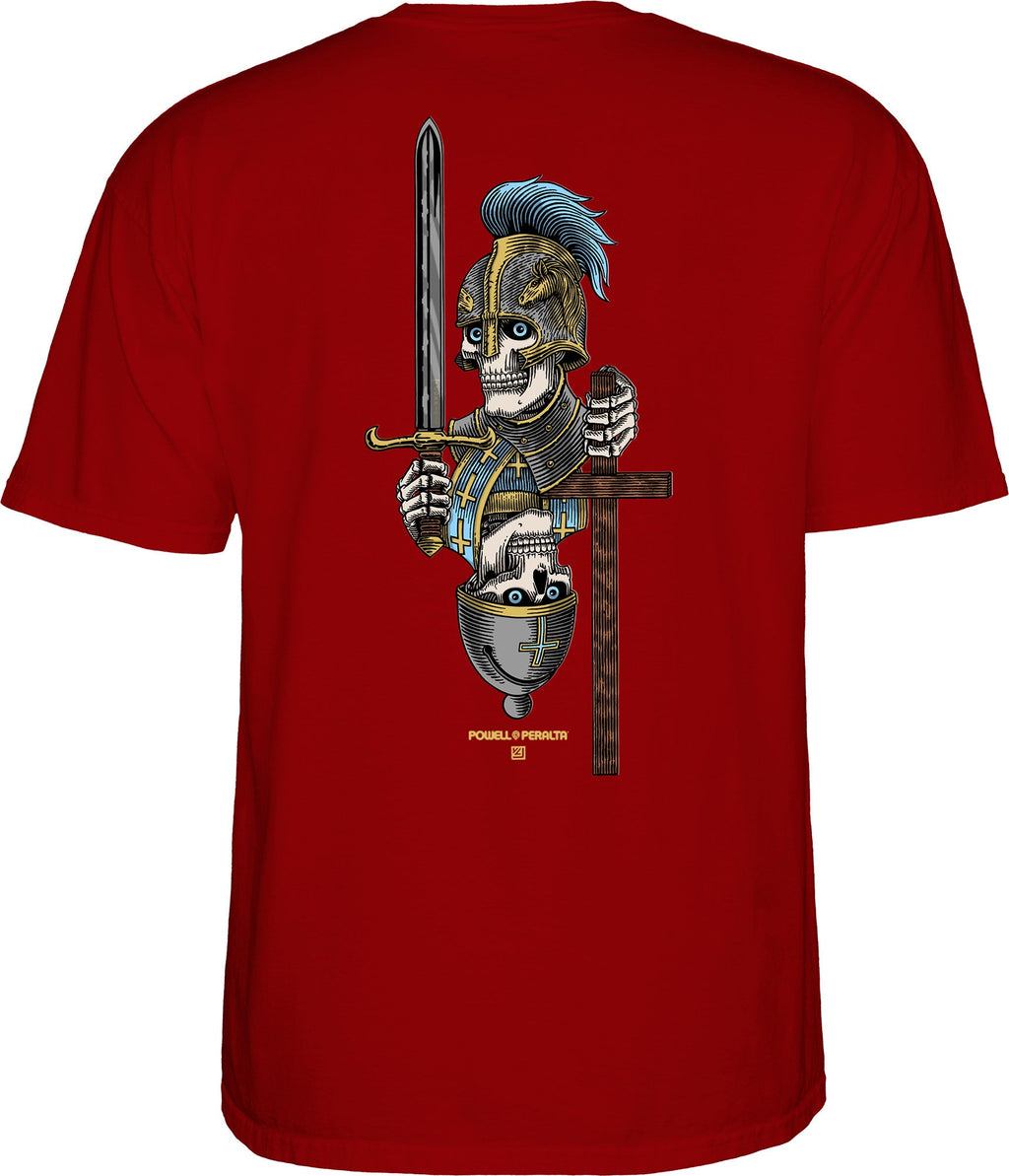 Powell Peralta Dan Corrigan Chess Skulls T-Shirt - Burgundy, alternate view