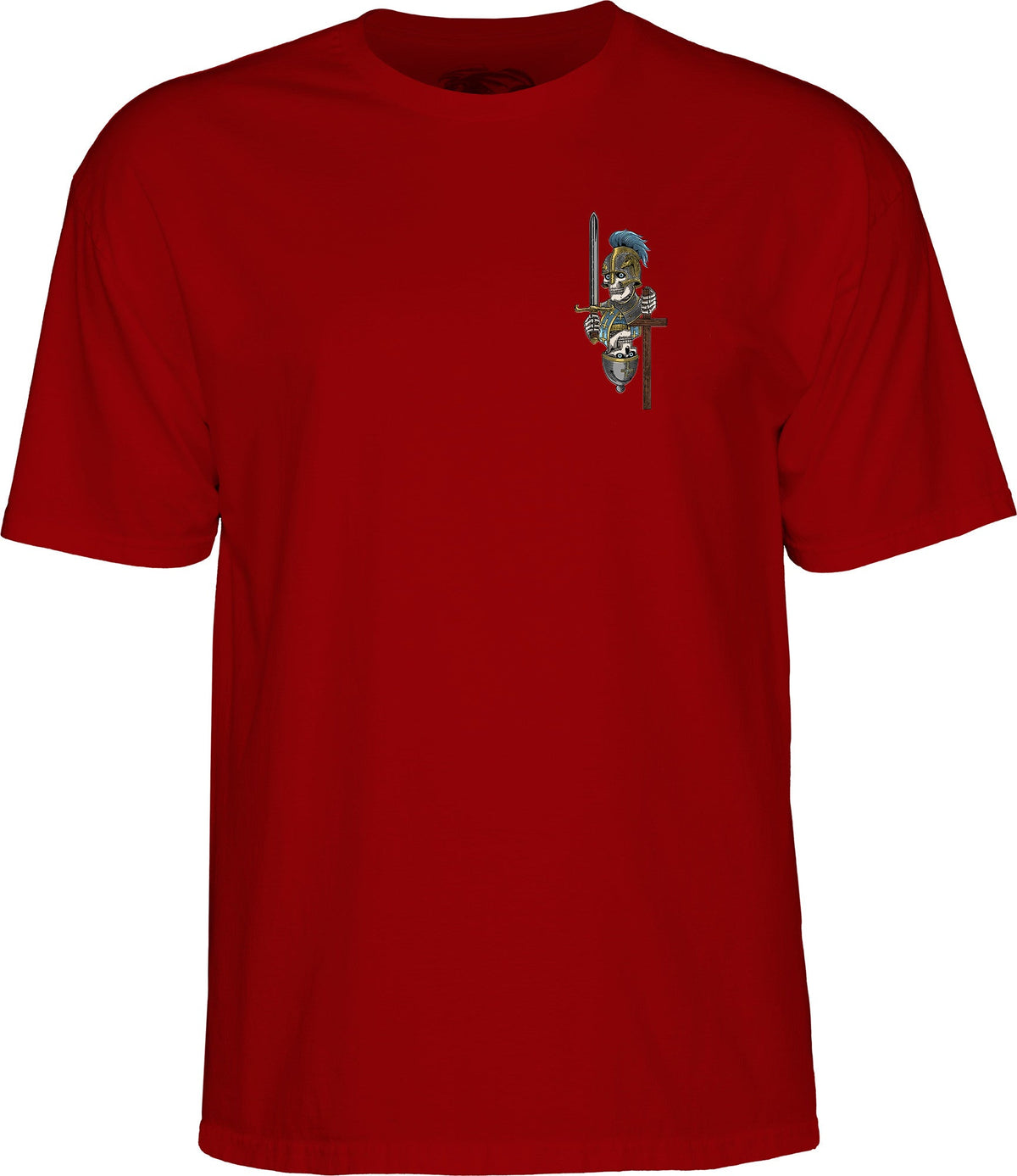 Powell Peralta Dan Corrigan Chess Skulls T-Shirt - Burgundy, detail view