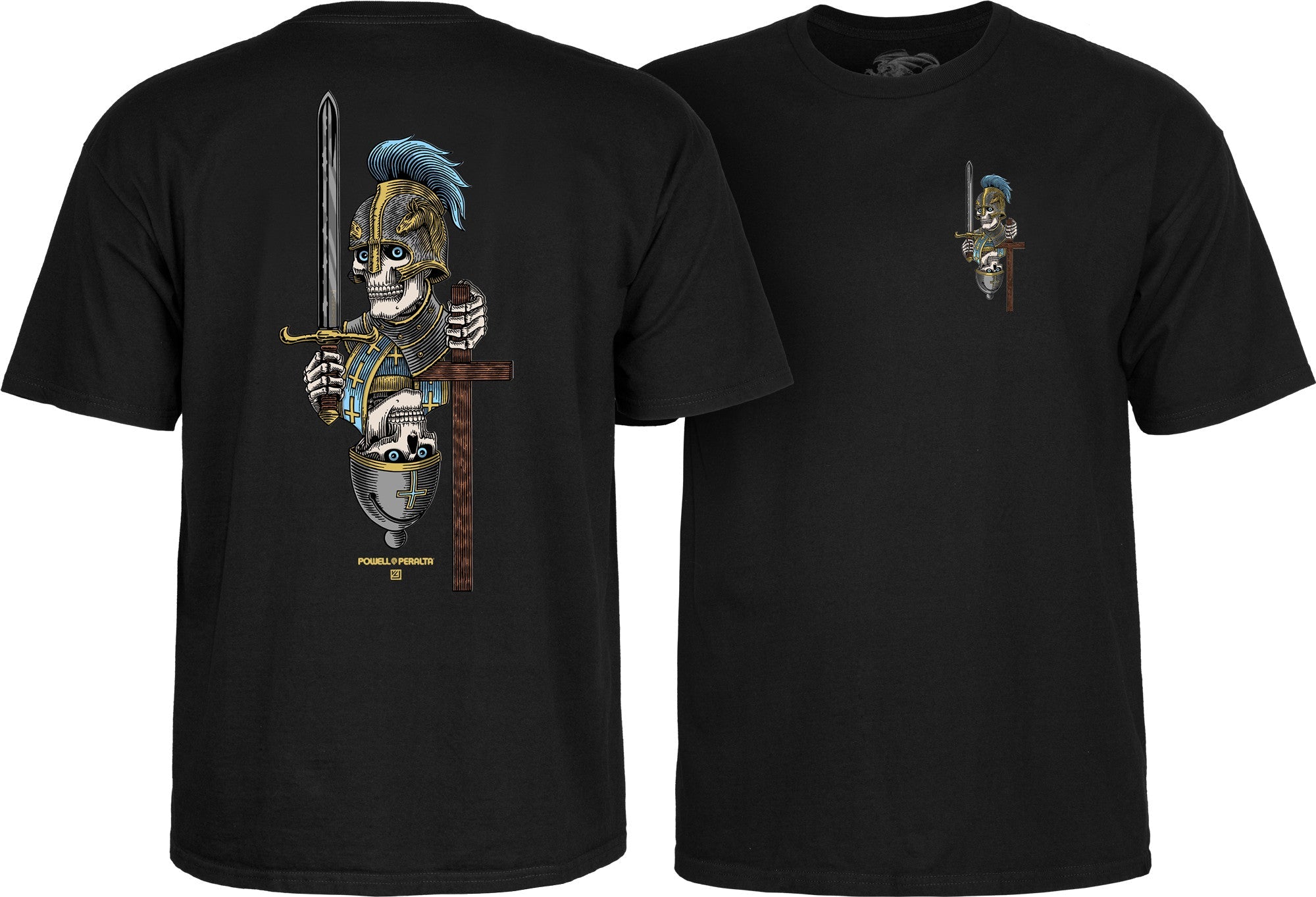 Powell Peralta Dan Corrigan Chess Skulls T-Shirt - Black