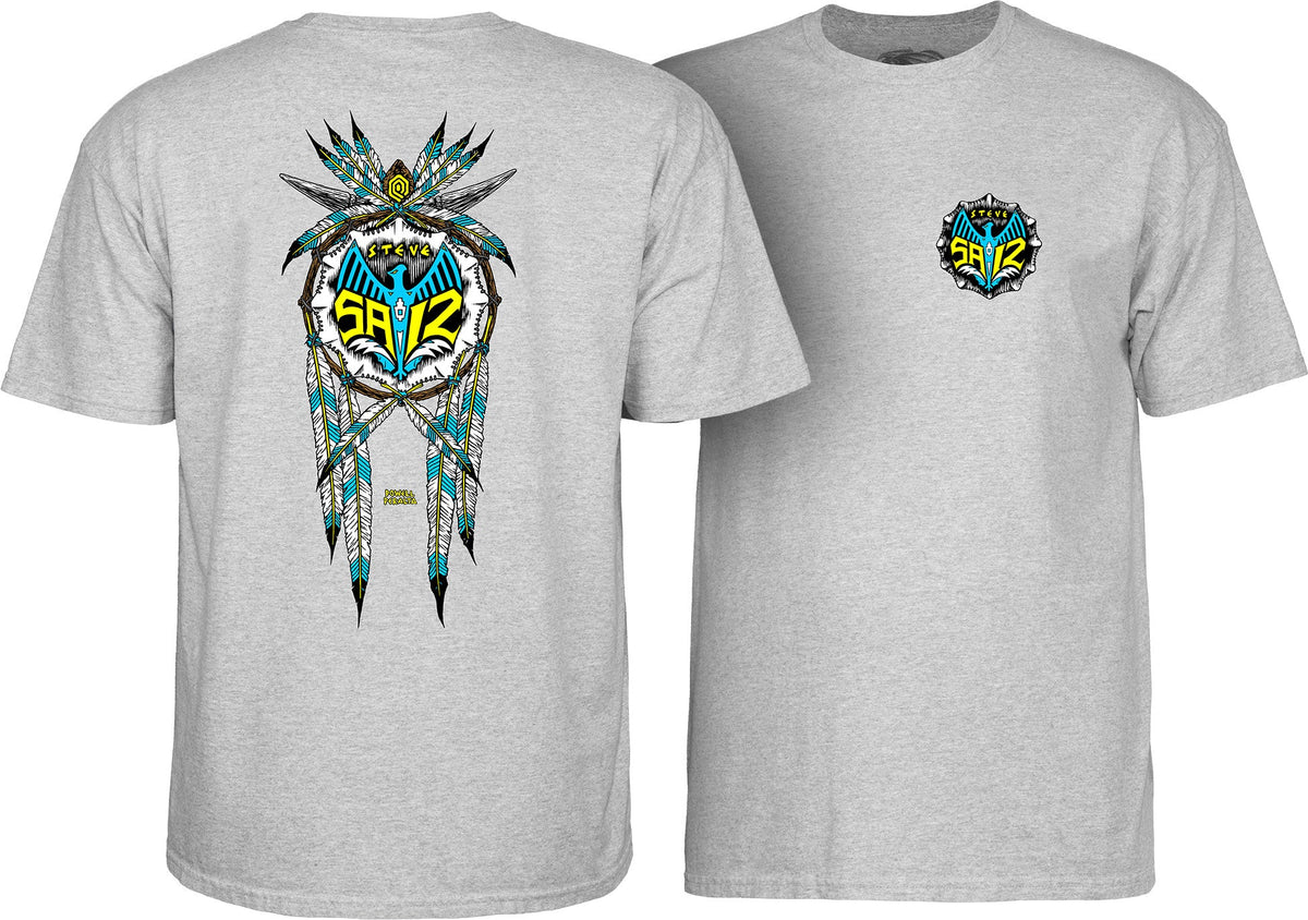 Powell Peralta Steve Saiz Totem T-shirt - Athletic Heather by Skates USA